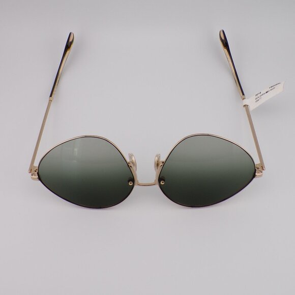 Victoria Beckham Sage Green Gold Gradient Oval Shades, Unique Large Designer Lux main image 4